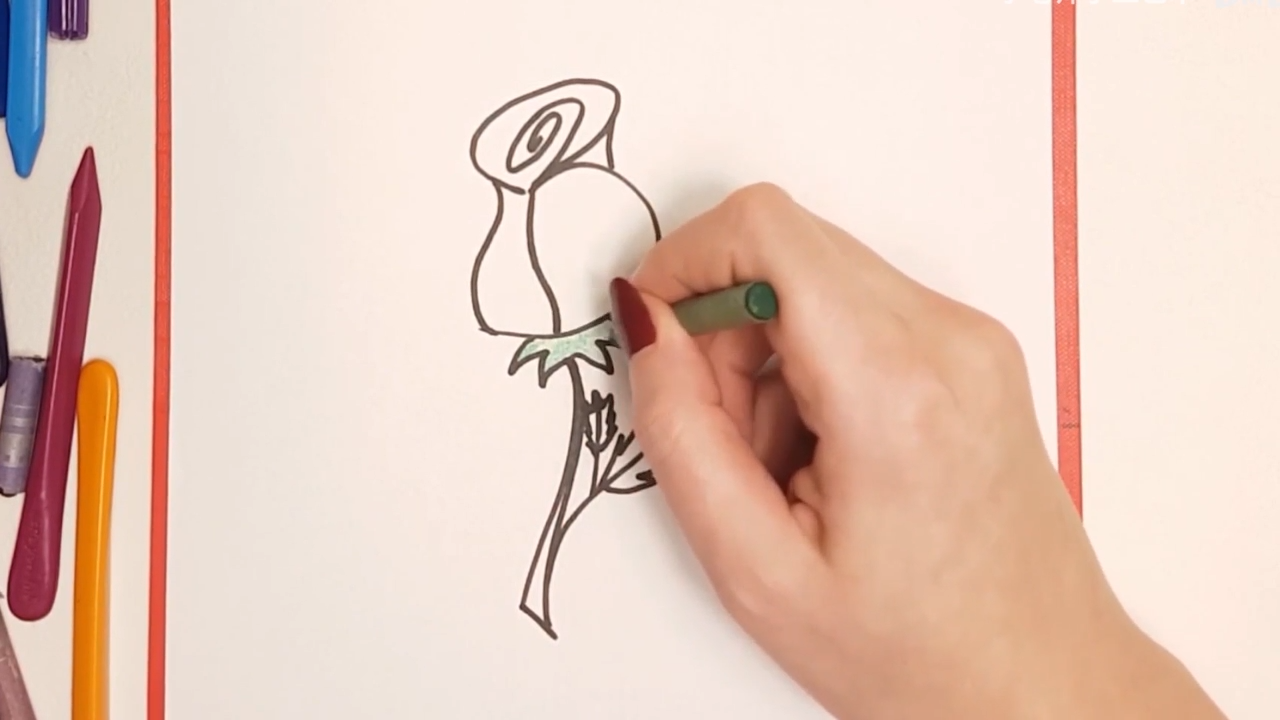 怎样画玫瑰花？