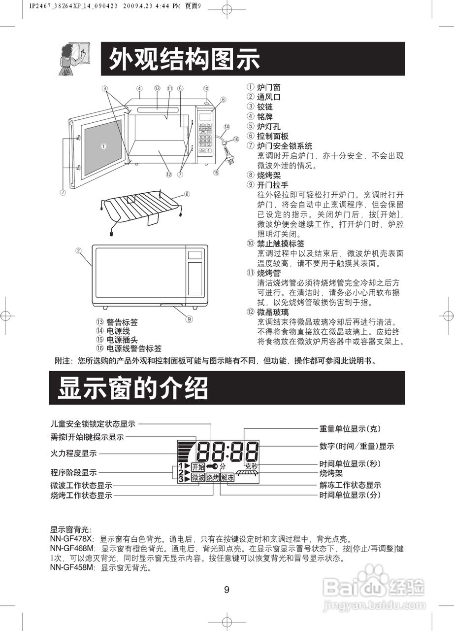 松下NN-GF478X微波炉使用说明书