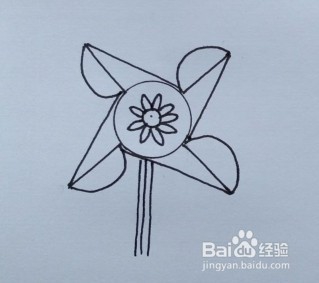 简笔画：风车