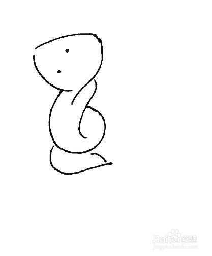 可爱蛇的简笔画