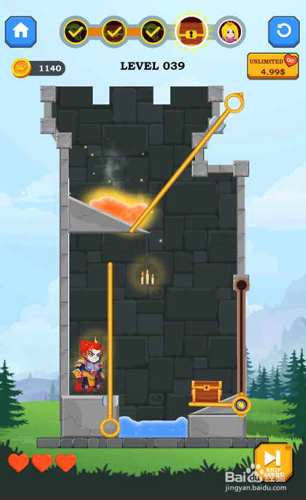 Hero Rescue Online的LEVEL 039怎样通过？