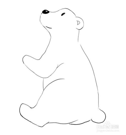 简笔画:吃冰激凌的可爱熊