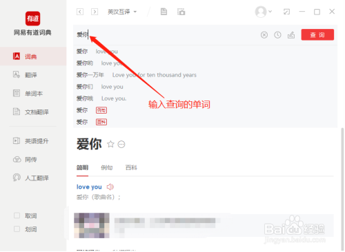 有道词典如何查询单词