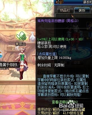 dnf武极时装属性选择。