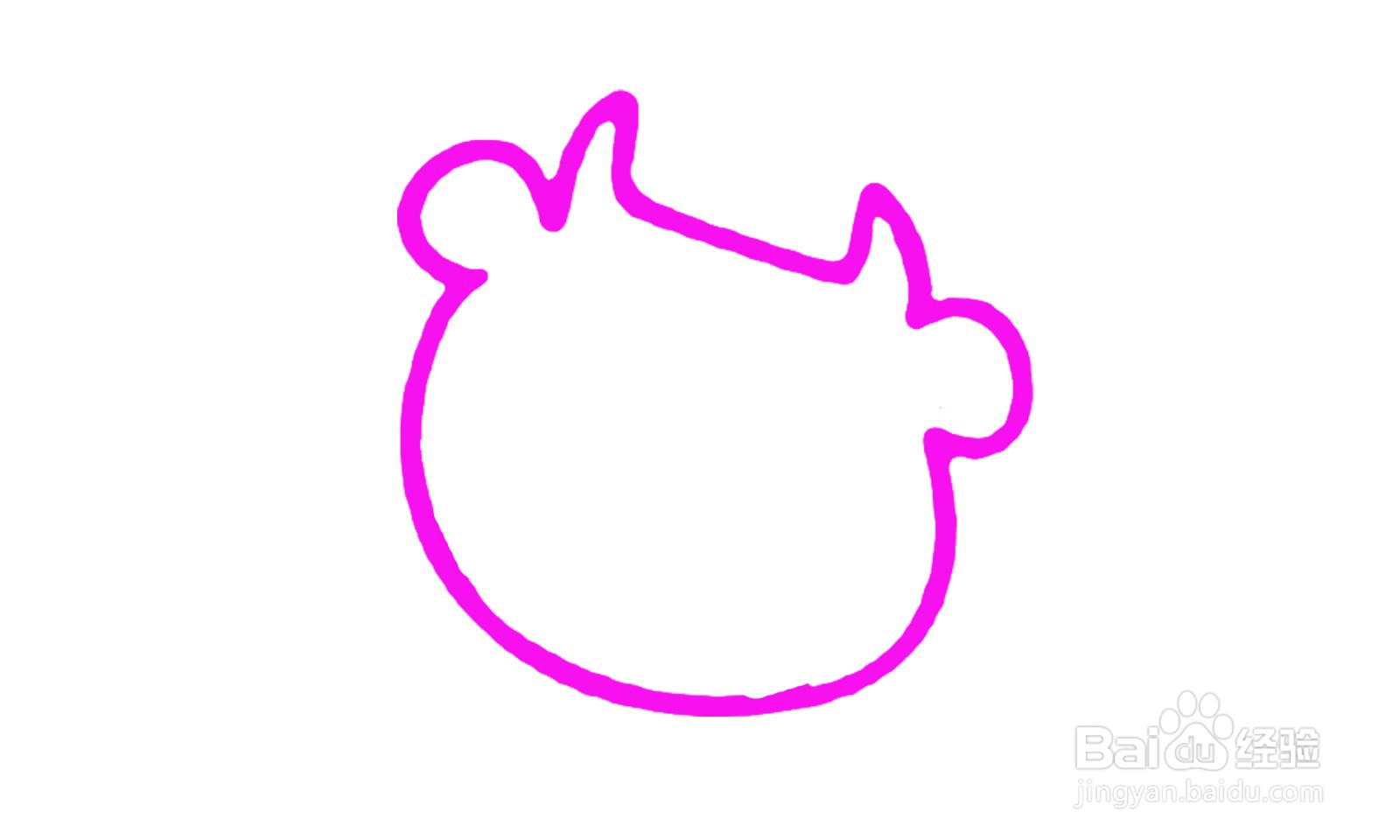 如何画出一个可爱的小牛简笔画