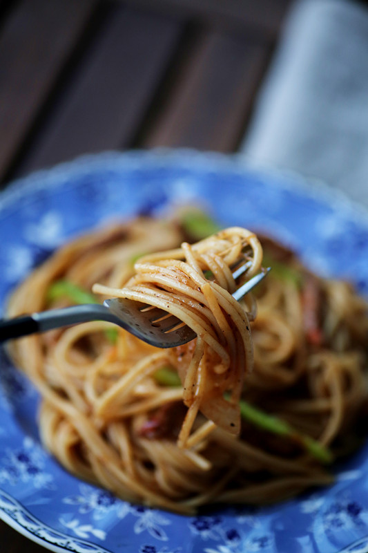 黑椒牛柳炒意面