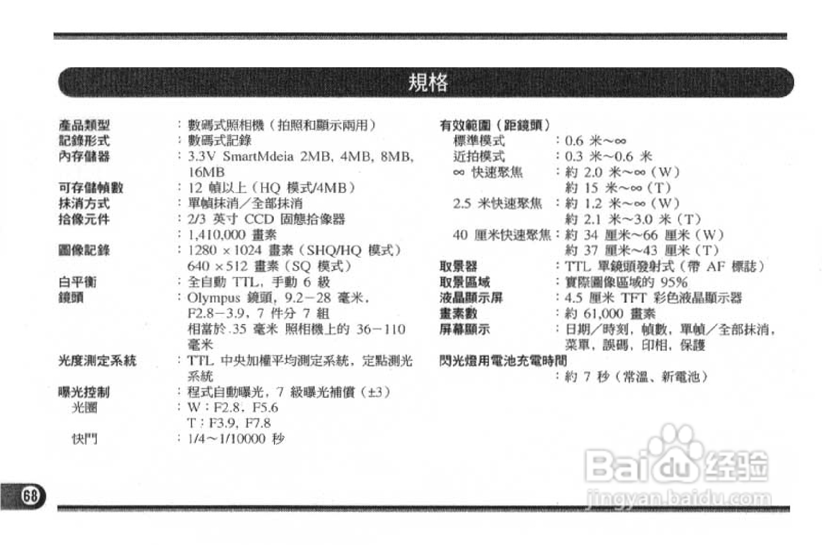Olympus奥林巴斯C-1400L数码相机说明书:[7]