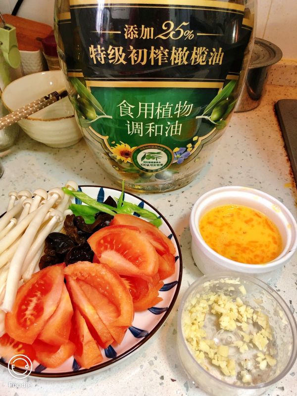 番茄海鲜菇炒鸡蛋