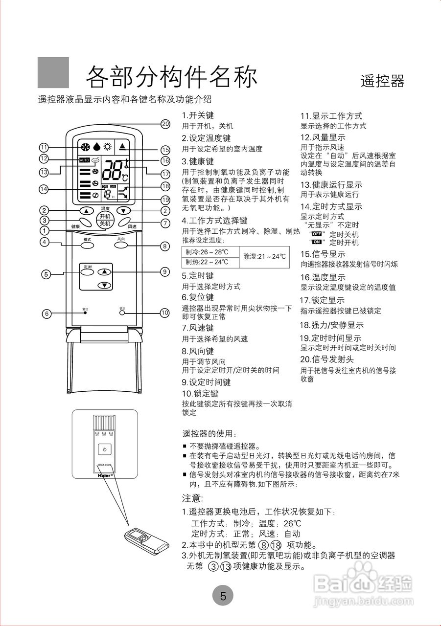 海尔KR(d)-71N/E空调使用说明书:[1]
