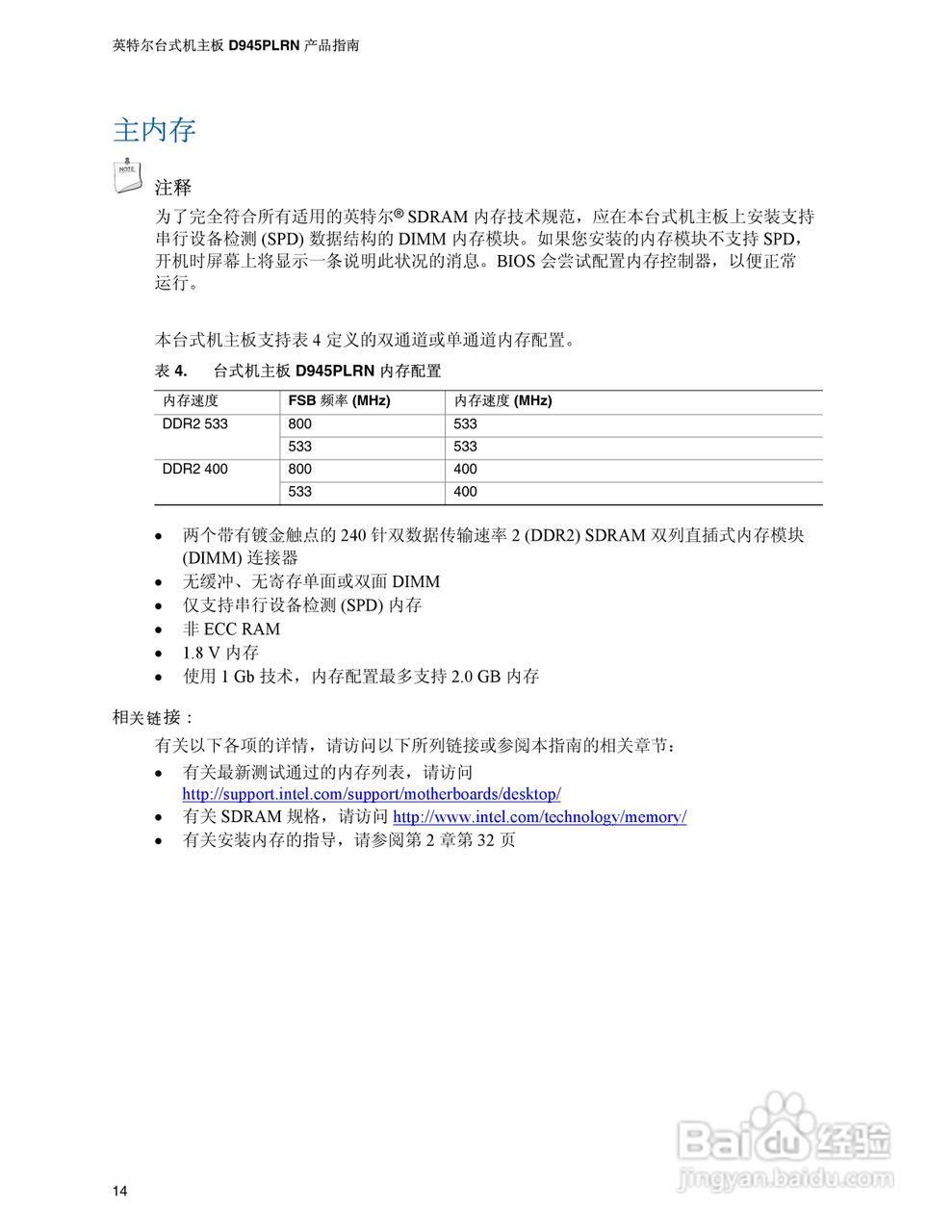 英特尔D945PLRN型主板说明书:[2]