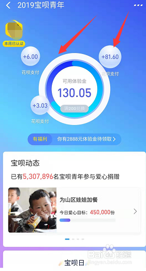 支付宝宝呗青年怎么领取体验金