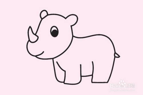 简单犀牛的简笔画