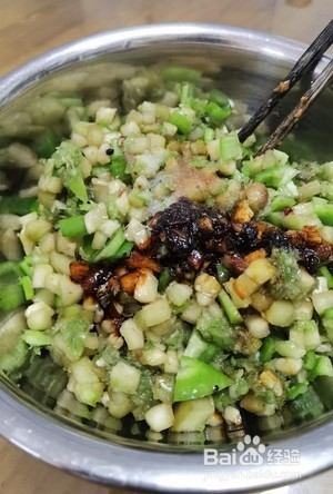 青椒素包子的做法