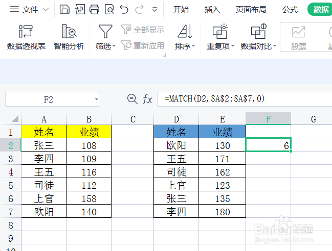 怎么样让excel表格中两个表格顺序一致？