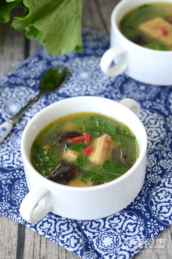 鸡汁小白菜豆腐汤