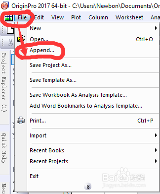 Origin中如何把不同project的图合并成一张图