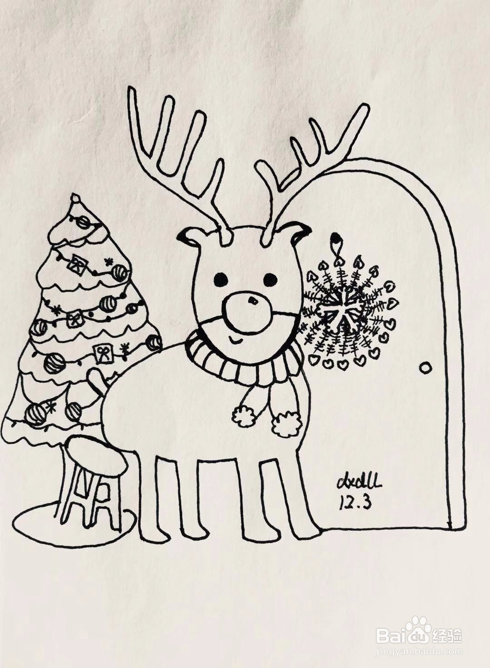 茉莉手绘之麋鹿的家