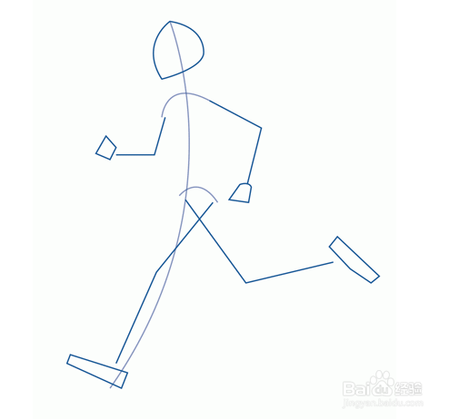 奔跑的人简笔画侧面图片