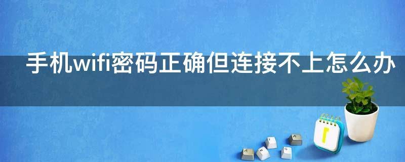 wifi密码正确但连不上网怎么办