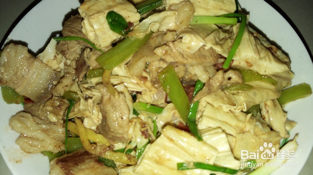 腐竹炒肉片怎么做