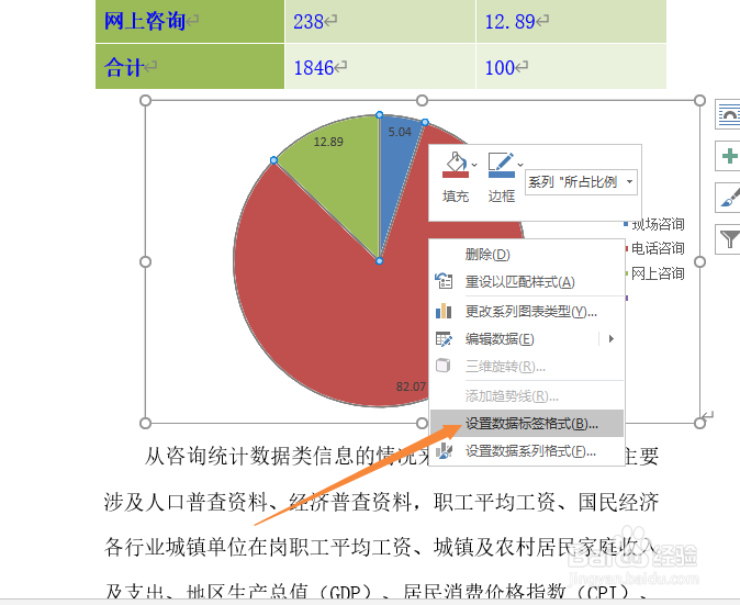 如何插入饼图？