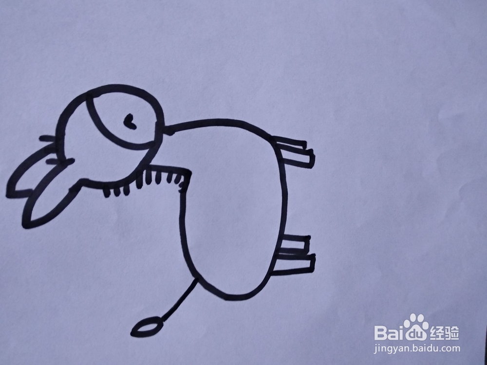 小毛驴简笔画怎么画
