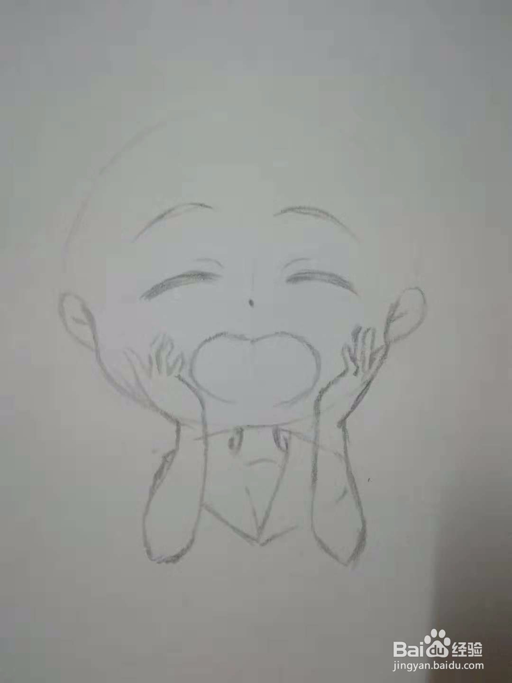 尖叫的3头身Q版漫画水手服少女人物手绘自学教程