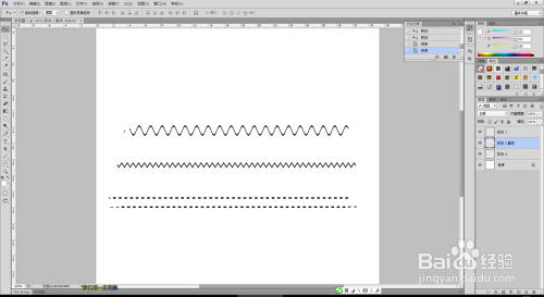 Ps怎么快速制作波浪线 百度经验