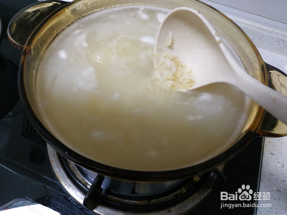 家常美味干贝油菜粥