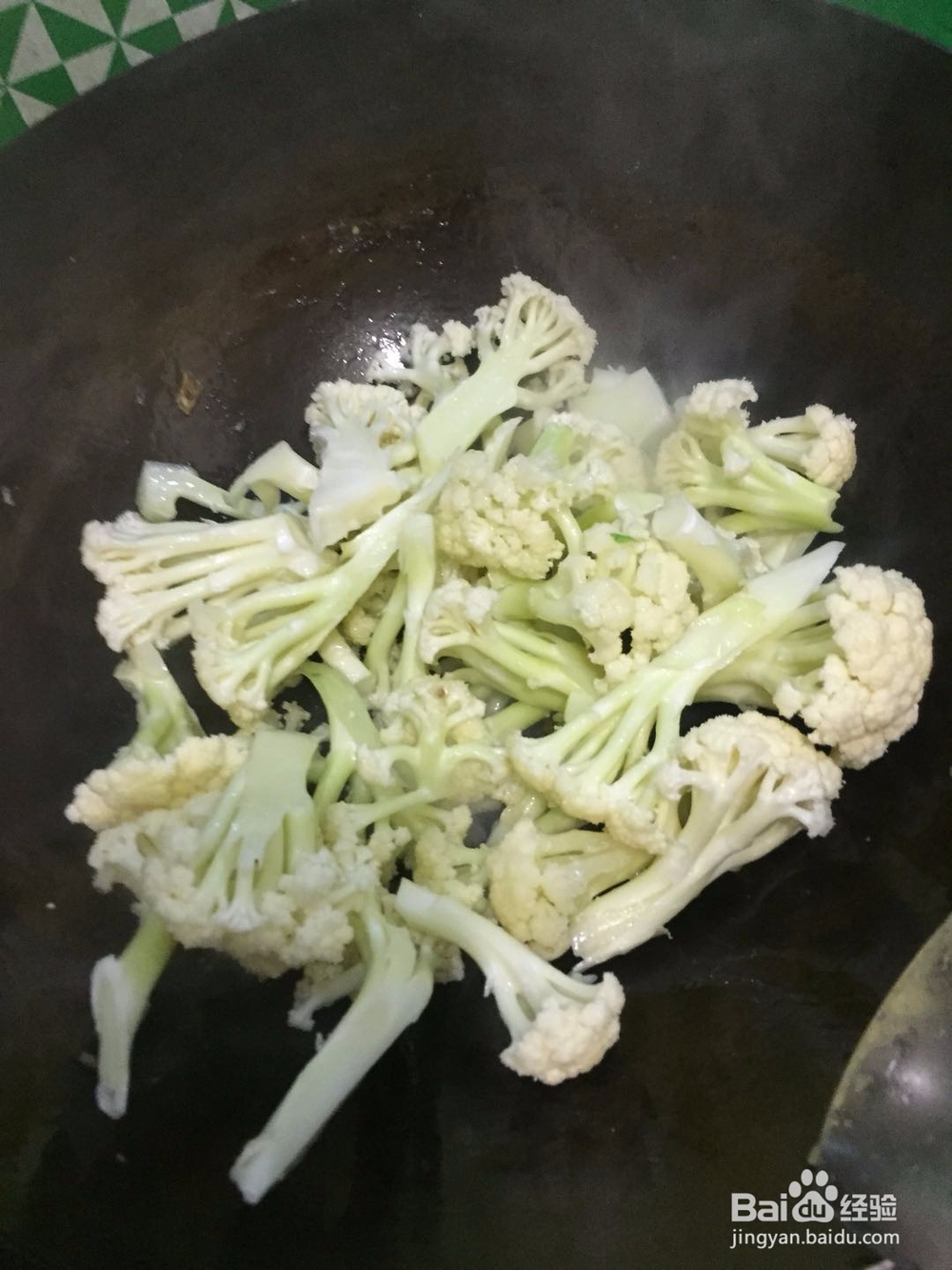 素炒花菜的做法