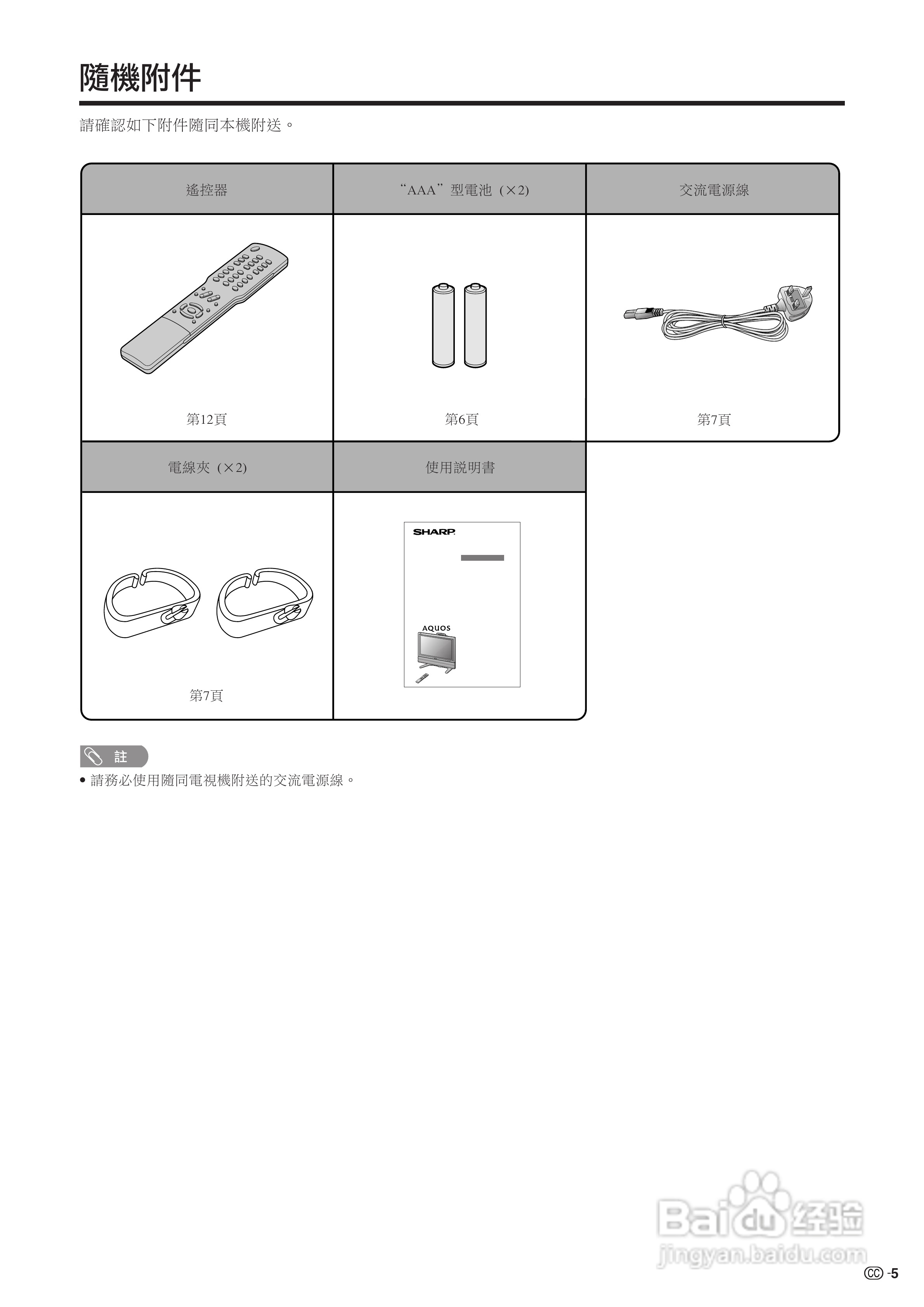 声宝LC-26GA5H型液晶电视机说明书:[1]