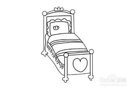 今天画一款儿童床-公主床
