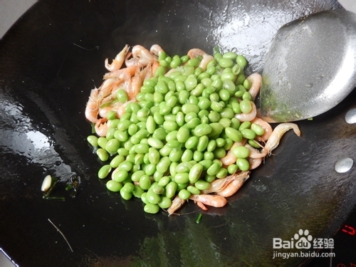 快手小炒:毛豆炒河虾