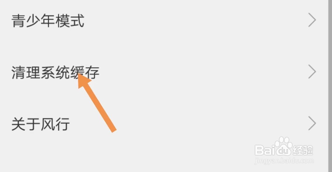 风行视频如何清理系统缓存