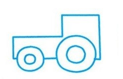 简笔画系列：如何画一辆拖拉机