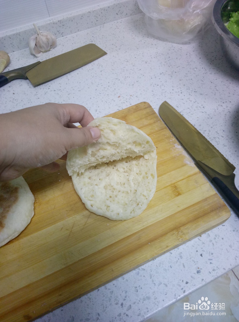 快速烤鸭肉夹馍的制作方法