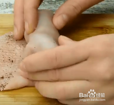 煎鸡肝鸡肉卷
