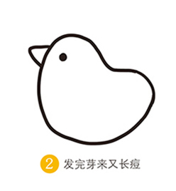 可爱小鸡的简笔画