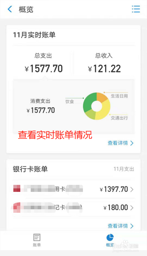 支付宝如何查看月份实时账单？