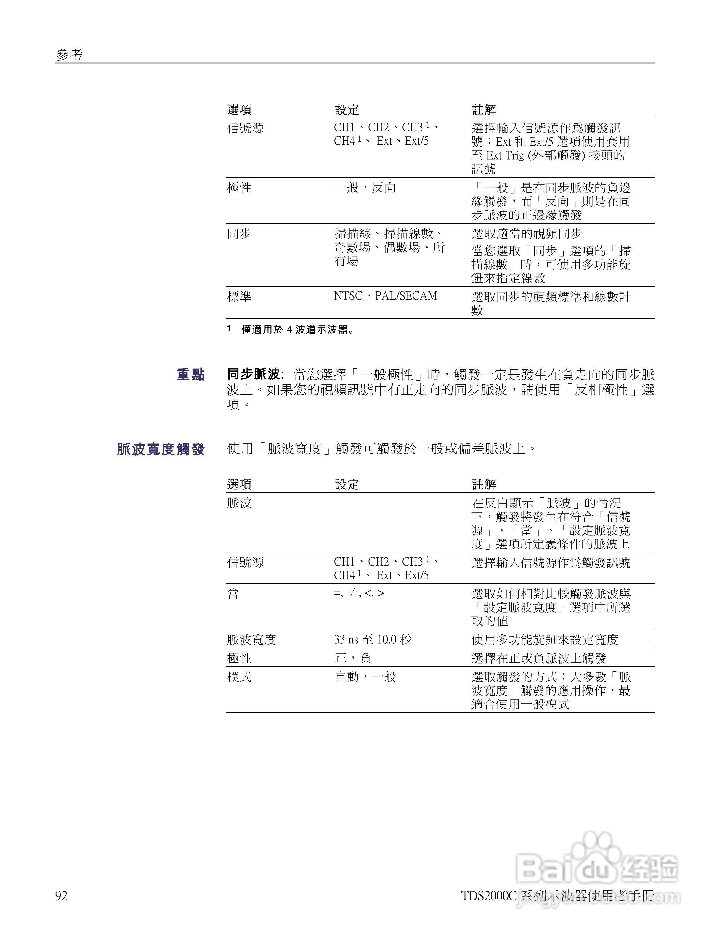 Tektronix TDS2000C系列数位储存示波器说明书:[11]