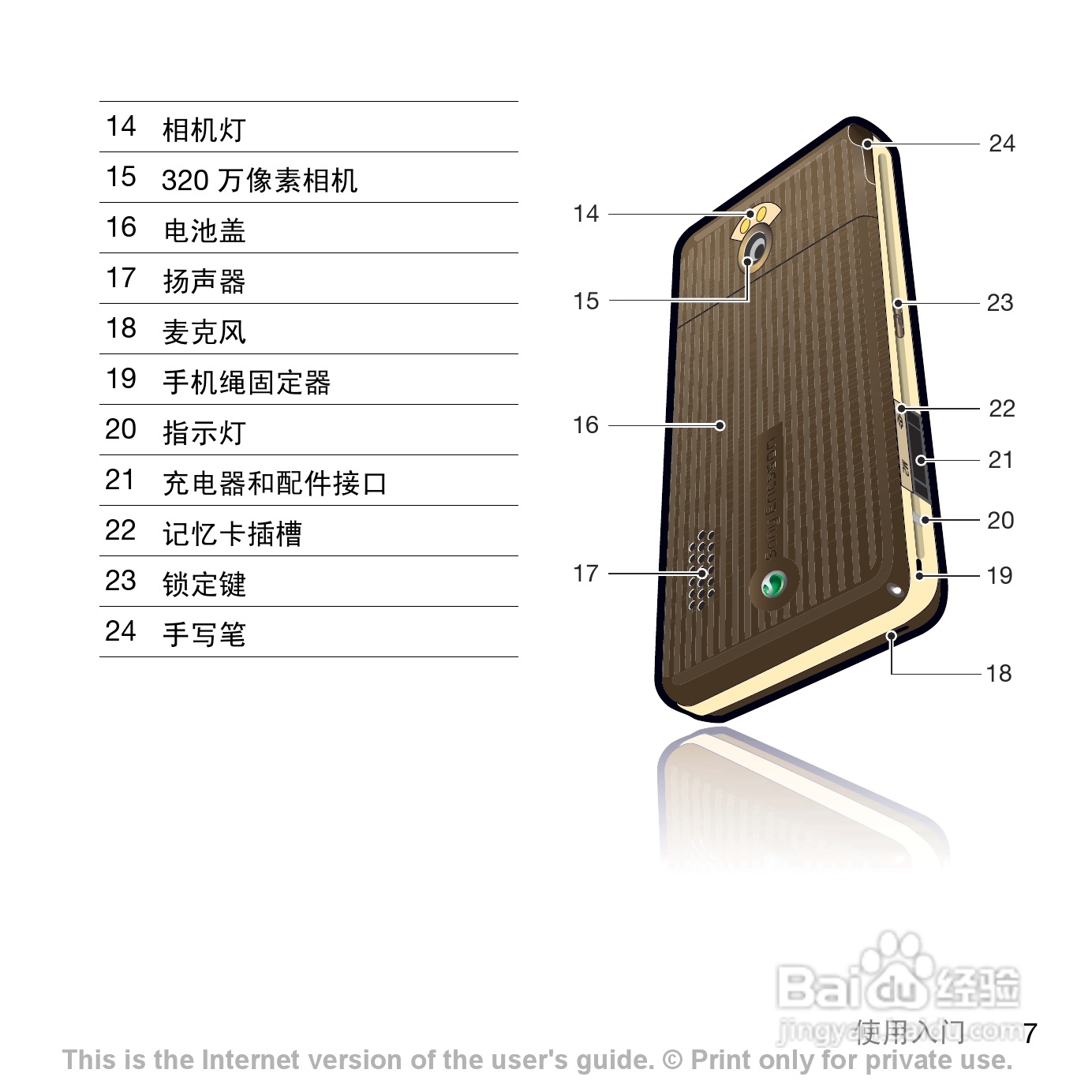 索尼爱立信G700c手机使用说明书:[1]