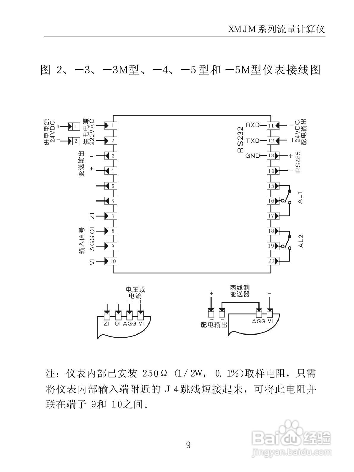 XMJ-M系列模拟量输入流量积算仪表使用说明书:[2]