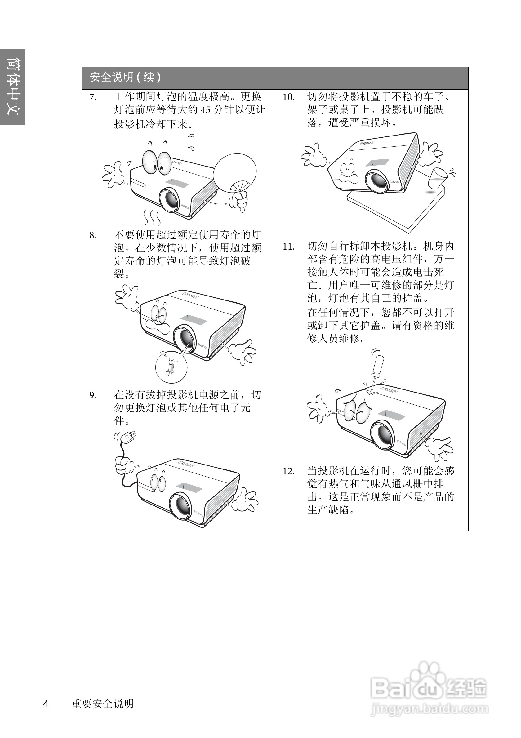 明基BenQ MP670型投影机说明书:[1]
