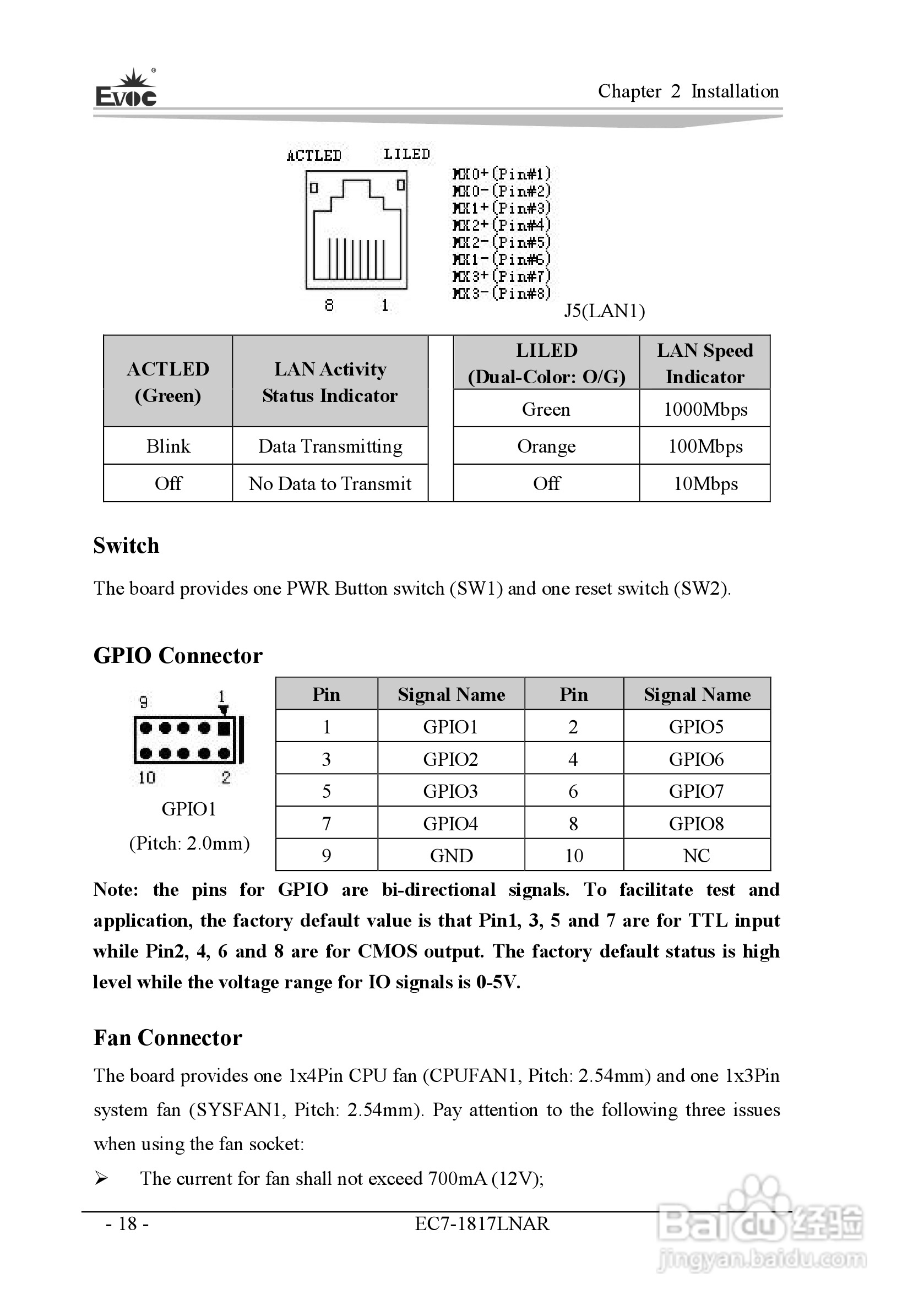 研祥Mini-ITX主板EC7-1817LNAR说明书:[8]
