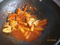 茄汁年糕蟹的做法