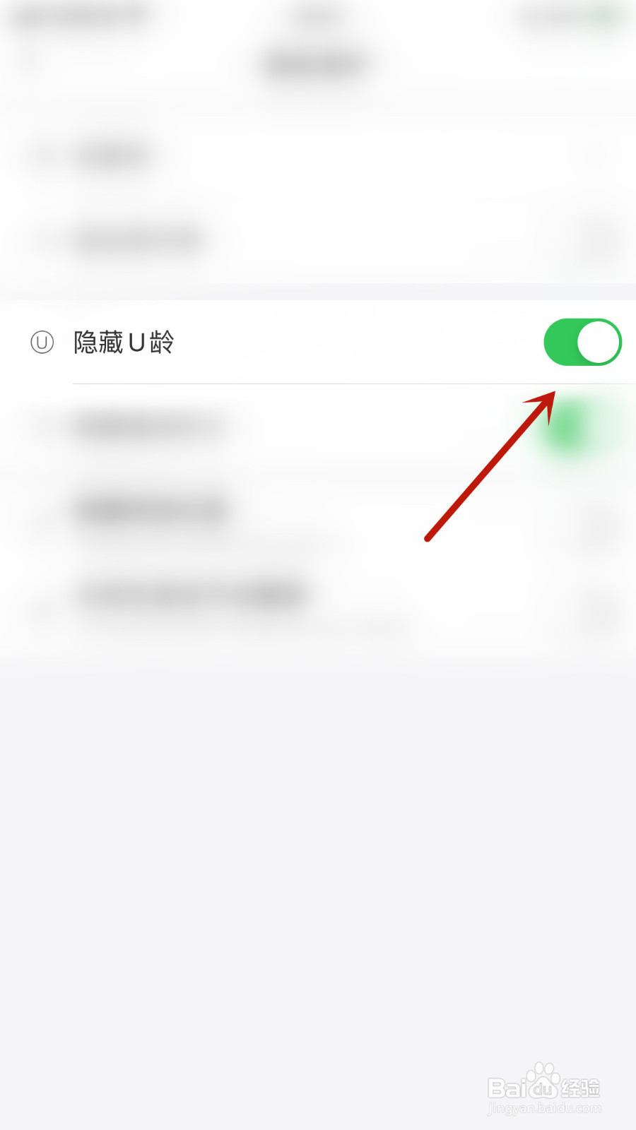 皮皮猪如何设置隐藏U龄启用