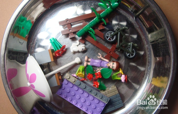 如何用积木拼装湿地公园看风景的场景