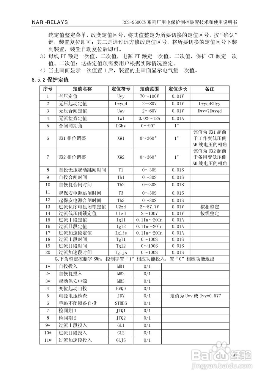 南瑞继保RCS-9629CN备用电源自投与测控装置使用说明书:[14]