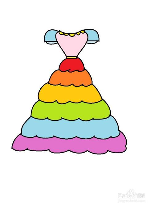 漂亮公主裙的简单画法 百度经验