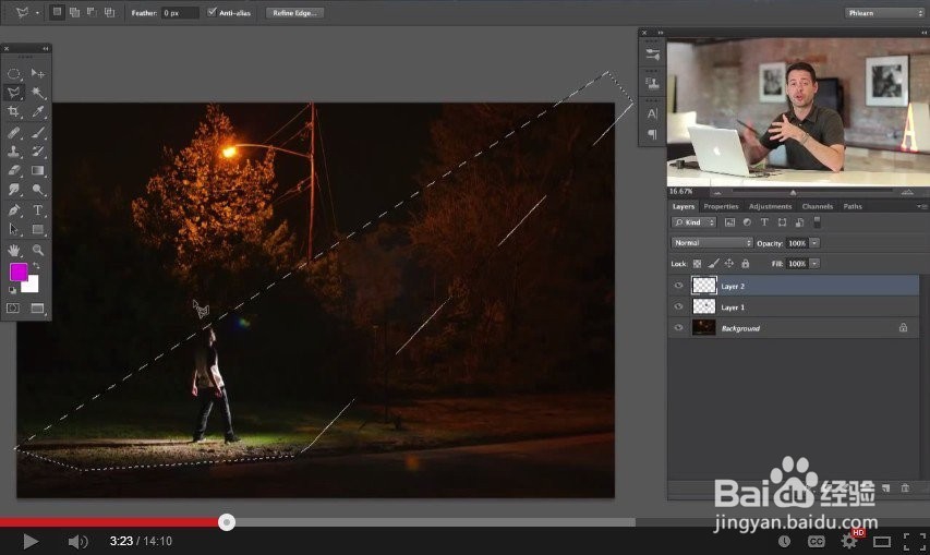 给照片添加上线性光照效果